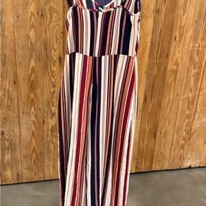 Guess Striped Navy, Red, Cream & Orange Jumpsuit